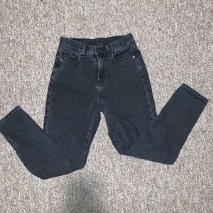 American Eagle Black/Dark Grey Mom Jeans